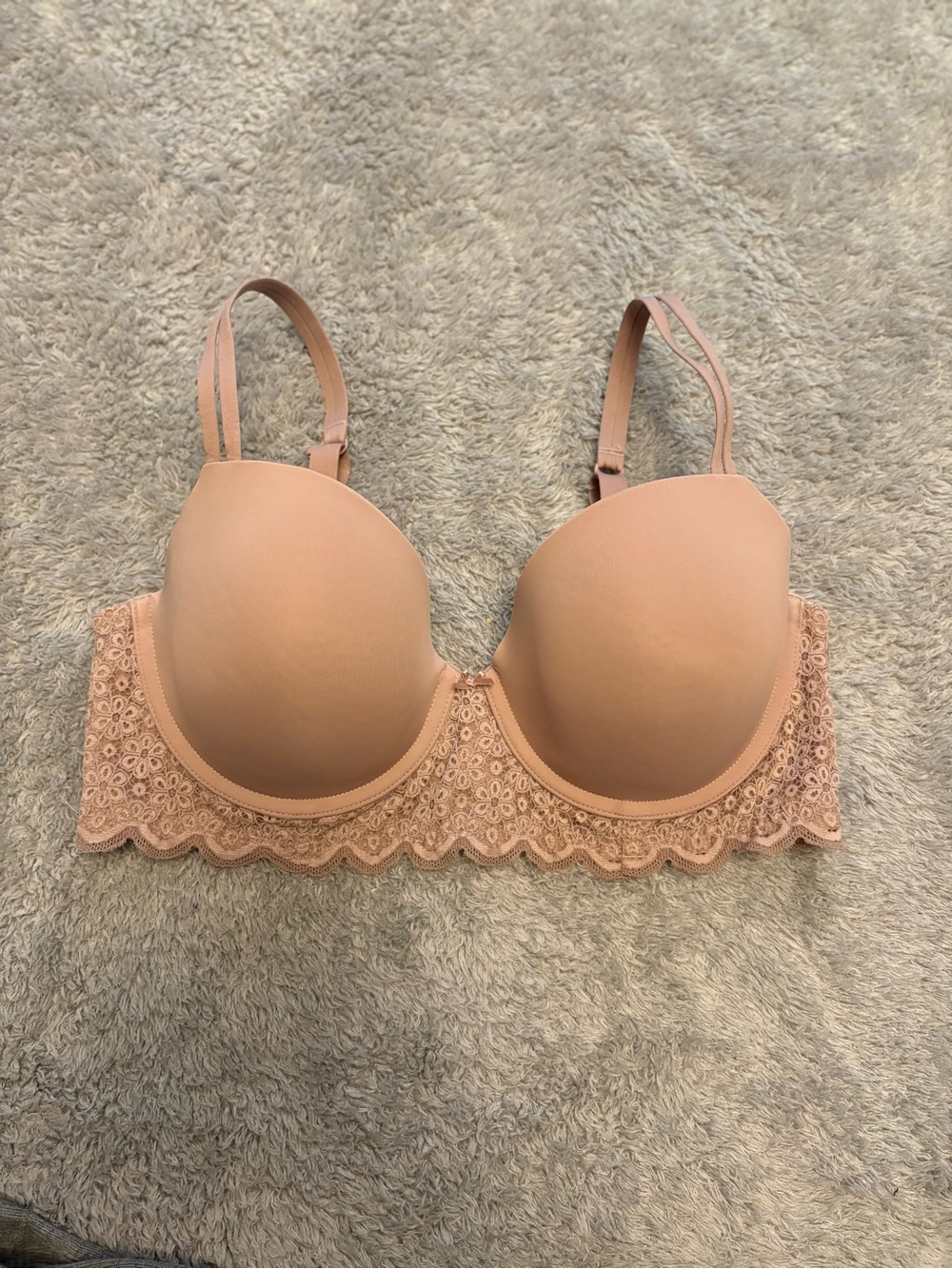 Aerie Plunge Lace Trim T-Shirt Bra Size 36D